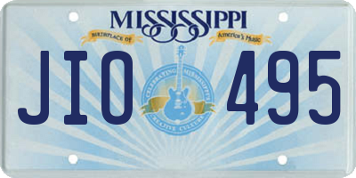 MS license plate JIO495