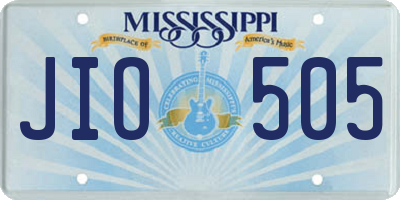 MS license plate JIO505