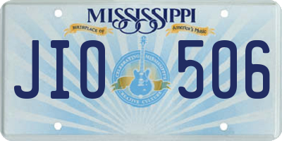 MS license plate JIO506