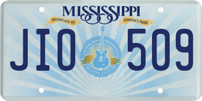 MS license plate JIO509