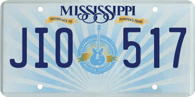 MS license plate JIO517