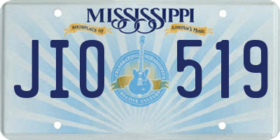 MS license plate JIO519