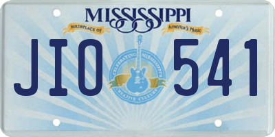 MS license plate JIO541