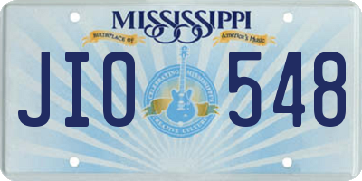 MS license plate JIO548