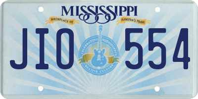 MS license plate JIO554
