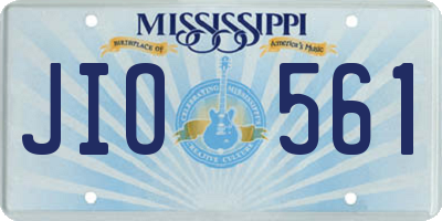 MS license plate JIO561