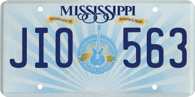 MS license plate JIO563