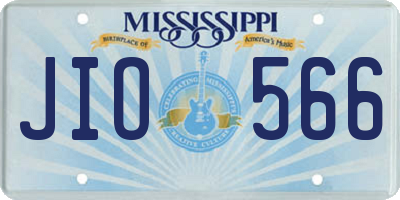 MS license plate JIO566