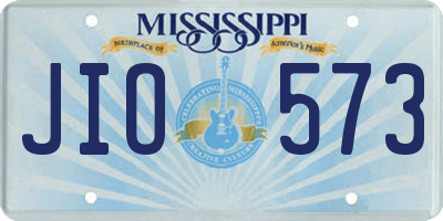 MS license plate JIO573