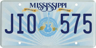 MS license plate JIO575