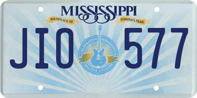 MS license plate JIO577