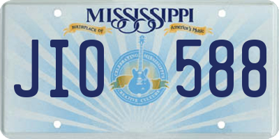 MS license plate JIO588