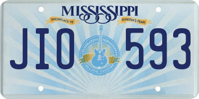 MS license plate JIO593