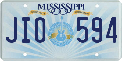 MS license plate JIO594
