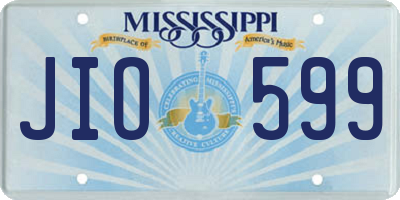 MS license plate JIO599
