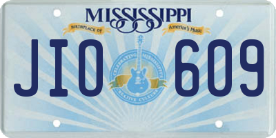 MS license plate JIO609