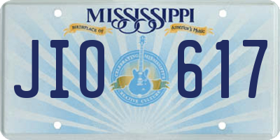 MS license plate JIO617
