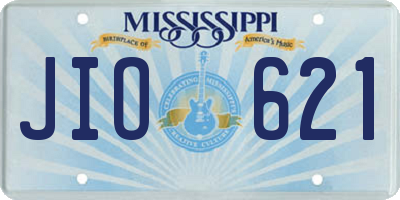 MS license plate JIO621