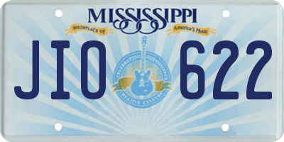 MS license plate JIO622