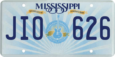 MS license plate JIO626