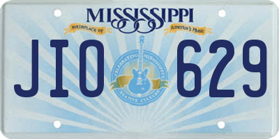 MS license plate JIO629