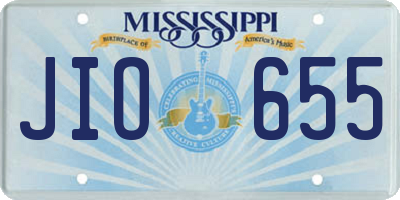 MS license plate JIO655