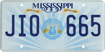 MS license plate JIO665
