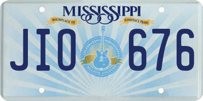 MS license plate JIO676