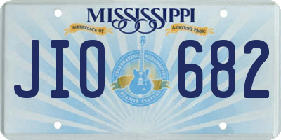 MS license plate JIO682