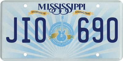MS license plate JIO690