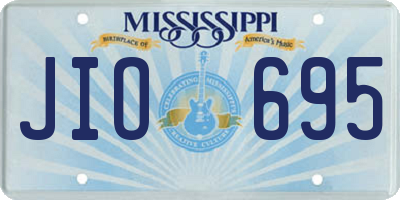 MS license plate JIO695