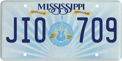 MS license plate JIO709
