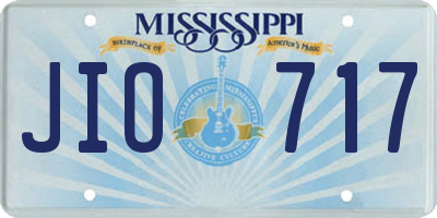 MS license plate JIO717