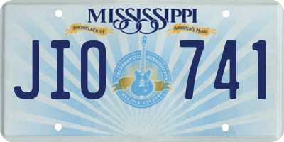 MS license plate JIO741