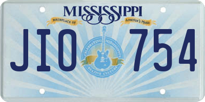 MS license plate JIO754