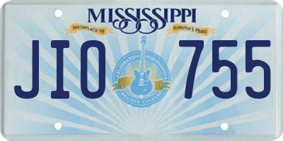 MS license plate JIO755