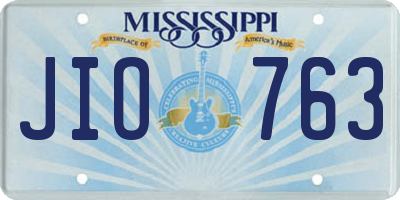MS license plate JIO763