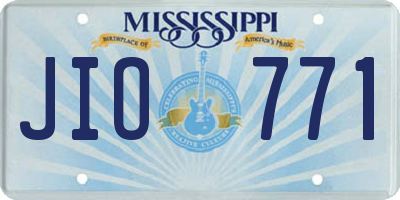 MS license plate JIO771