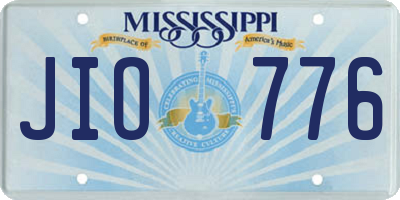 MS license plate JIO776