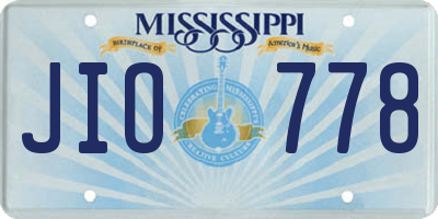 MS license plate JIO778