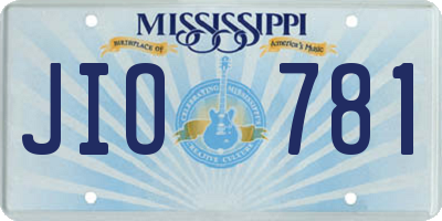 MS license plate JIO781