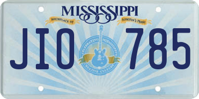 MS license plate JIO785