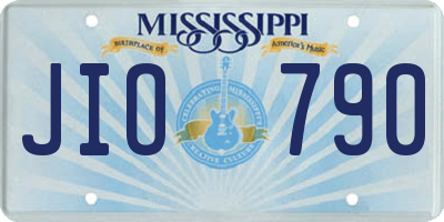 MS license plate JIO790