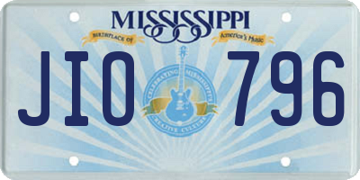 MS license plate JIO796