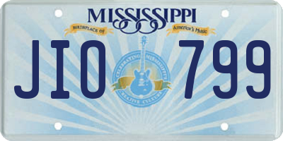 MS license plate JIO799