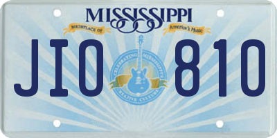 MS license plate JIO810