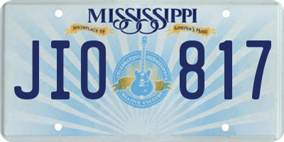 MS license plate JIO817