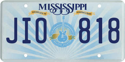 MS license plate JIO818