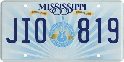 MS license plate JIO819