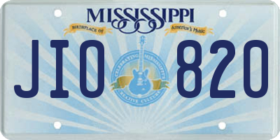 MS license plate JIO820